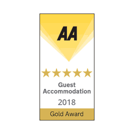 AA - 5 star guest accommodation 2018 gold award